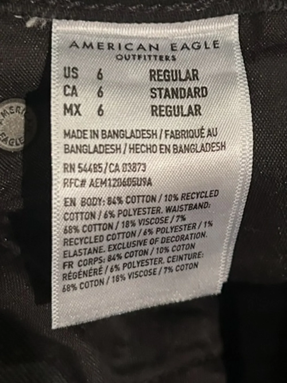 American Eagle Highest Rise 90's Boyfriend Jeans Black Wash size 6/28 NWT